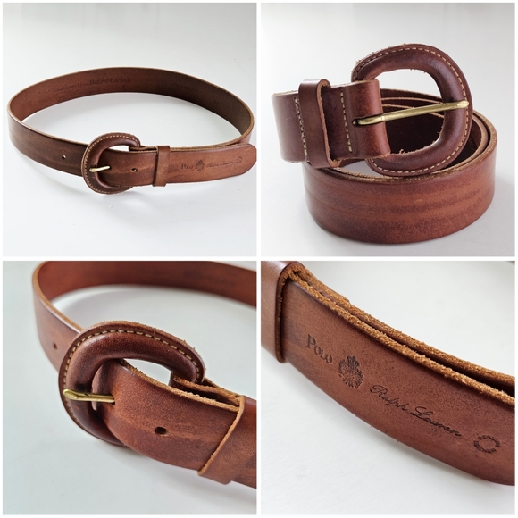 Polo Ralph Lauren Italian Saddle Genuine Leather Brown Belt Men’s Medium 75/30